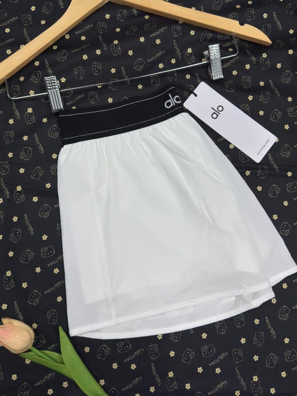 NWT🦢☁️Alo Yoga Match Point Tennis Skirt White - Picture 2 of 7